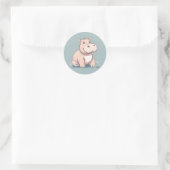 Happy Hippo Sticker (Tasche)