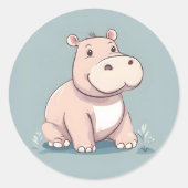 Happy Hippo Sticker (Vorderseite)
