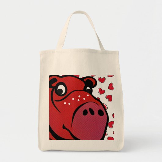 Happy Hippo Tragetasche (Vorne)