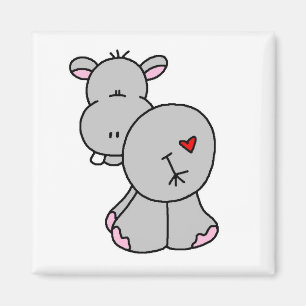 Happy Hippo Tshirts und Geschenke Magnet