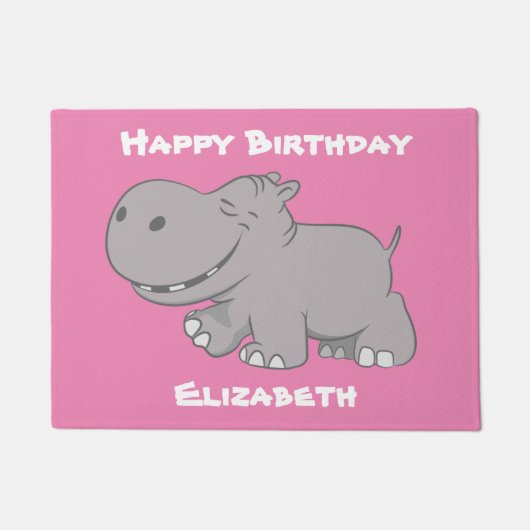 Happy Hippopotamus Fußmatte (Vorderseite)