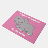 Happy Hippopotamus Fußmatte (Schrägansicht)