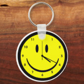 Happy Hippy face Uhr Schlüsselanhänger (Vorderseite)