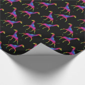 Happy Hippy Giraffe Geschenkpapier (Ecke)
