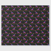 Happy Hippy Giraffe Geschenkpapier (Flach)