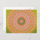 Happy Hippy Mandala Postkarte (Vorne/Hinten)