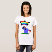 Happy Hippy Rainbow Unicorn T-Shirt (Vorne ganz)