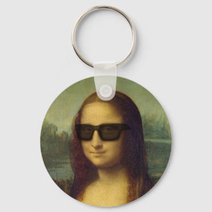 Happy Hipster Mona Lisa Shades Leonardo da Vinci Schlüsselanhänger