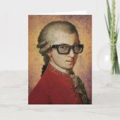 Happy Hipster Mozart Funny Glasses Karte (Vorderseite)