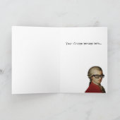 Happy Hipster Mozart Funny Glasses Karte (Innenseite)