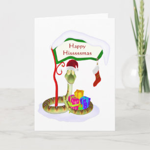 Happy Hisssmas Feiertagskarte
