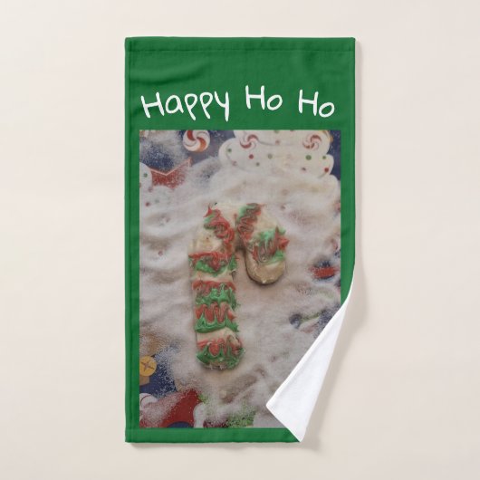 Happy HO HO Cookie Hand Towel Handtuch (Handtuch)