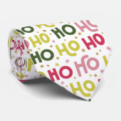 Happy Ho Ho Ho Typografie Muster Krawatte (Gerollt)