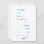 Happy Ho Ho Weihnachten Grüße Foto-Karte (Rückseite)