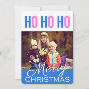 Happy Ho Ho Weihnachten Grüße Foto-Karte