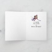 Happy Hockey Birthday Fun Humor Karte (Innenseite)