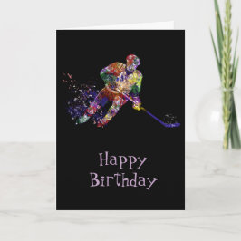 Happy Hockey Birthday Fun Humor Karte