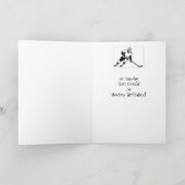 Happy Hockey Birthday Fun Spaß Karte (Innenseite)