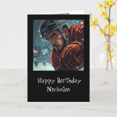 Happy Hockey Birthday Fun Spaß Karte (Gelbe Blume)