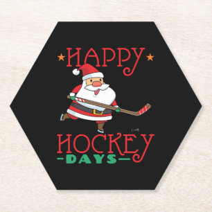 Happy Hockey Days - Hockey Weihnachten Untersetzer