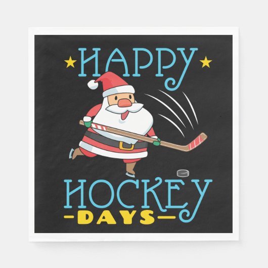 Happy Hockey Days Weihnachten Weihnachten Serviette (Vorderseite)