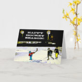 Happy Hockey Saison Karte (Gelbe Blume)