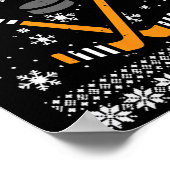 Happy Hockeydays Ugly Weihnachten Weihnachten Weih Poster (Ecke)