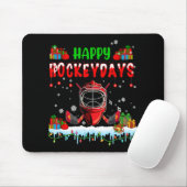 Happy Hockeydays Xmas Hockey Helmet Costume Player Mousepad (Mit Mouse)