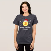 Happy Hodldays - Bitcoin mit Qr-Code Xmas 2026 Tri-Blend Shirt (Vorderseite voll)