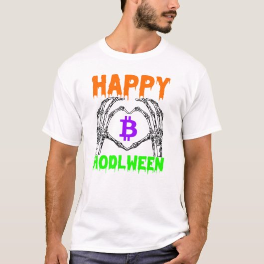 Happy Hodlween bitcoin - Halloween crypto T-Shirt (Vorderseite)