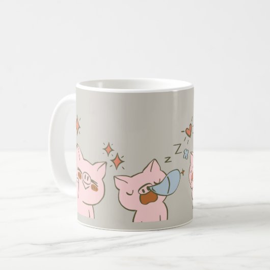 Happy Hog Kaffeetasse (Vorderseite Links)