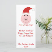 Happy Hoggy Days Weihnachtskarten und stationär. (Stehend Vorderseite)