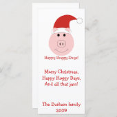 Happy Hoggy Days Weihnachtskarten und stationär. (Vorne/Hinten)