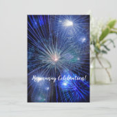 Happy Hogmanay Feier Feuerwerk Neues Jahr Einladung (Stehend Vorderseite)