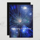 Happy Hogmanay Feier Feuerwerk Neues Jahr Einladung (Vorne/Hinten)