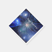 Happy Hogmanay Party Schottische Feuerwerkskörper Serviette (Ecke)