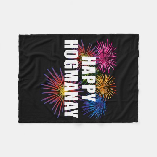 Happy Hogmanay Scotland New Years Eve Womens Top  Fleecedecke (Vorderseite (Horizontal))