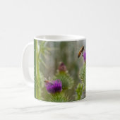 Happy Hogmanay Scottish Thistle Honey Bees Kaffeetasse (Vorderseite Links)