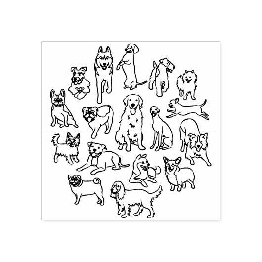 Happy Hogs Gummistempel (Prägung)