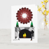 Happy Hoidays Poinsettia Wreath Karte (Gelbe Blume)