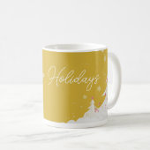 Happy Hoildays – Festive Winter Gold Mug Kaffeetasse (VorderseiteRechts)