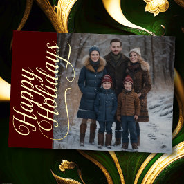 Happy Hoildays und Ihr Foto Folien Feiertagskarte