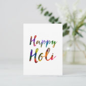 Happy Holi Bokeh Lights Postkarte (Stehend Vorderseite)
