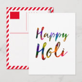 Happy Holi Bokeh Lights Postkarte (Vorne/Hinten)