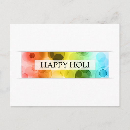 Happy Holi (Bokeh) Postkarte (Vorderseite)