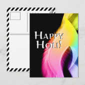 Happy holi (farbiges Licht) Postkarte (Vorne/Hinten)