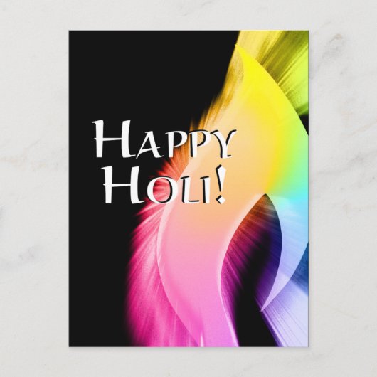 Happy holi (farbiges Licht) Postkarte (Vorderseite)