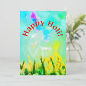 Happy Holi Feiertagskarte (Stehend Vorderseite)