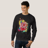 Happy Holi Festival Colorherz Indien hinduistische Sweatshirt (Vorne ganz)