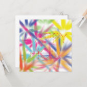 Happy Holi, Festival der Farben, holi hai Karte (Vorderseite/Rückseite Beispiel)